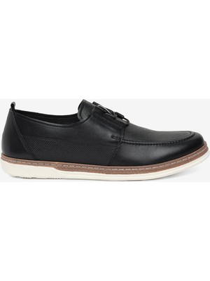 Greyder Erkek Siyah Hakiki Deri Casual Ayakkabı 6Y1UA62625