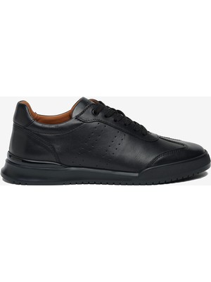 Greyder Erkek Siyah Hakiki Deri Sneaker Ayakkabı 6Y1UA19221
