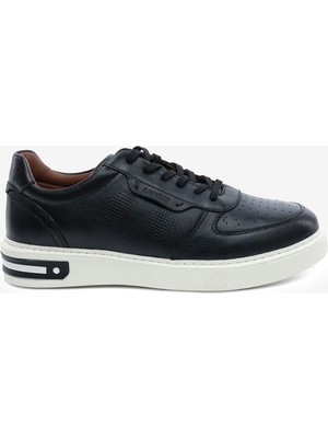 Greyder Erkek Siyah Hakiki Deri Sneaker Ayakkabı 6Y1SA14810L