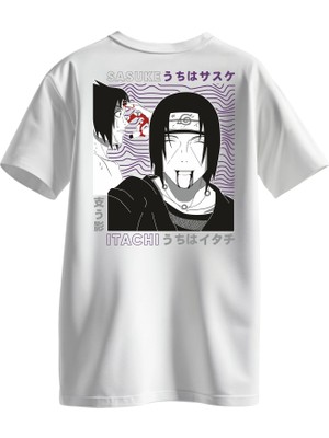 Karmadia Store Naruto Anime Itachi ve Sasuke Tişört Unisex