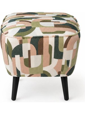 Co Art Home Dekoratif Puf & Bench 40X40 cm Ayak Uzatma Koltuğu - Haki
