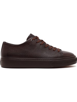 Derimod Erkek Kahverengi Bağcıklı Deri Sneaker WM740020DF