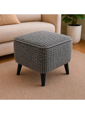 Co Art Home Dekoratif Puf & Bench 40X40 cm Ayak Uzatma Koltuğu - Gri