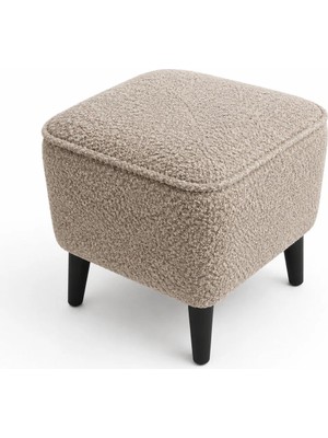 Co Art Home Dekoratif Puf & Bench 40X40 cm Ayak Uzatma Koltuğu - Bej