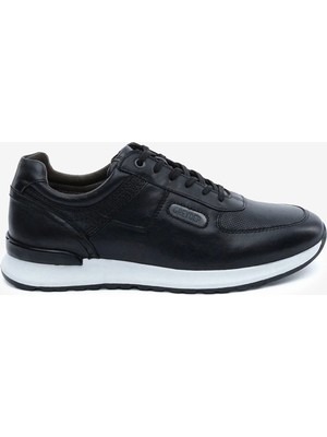 Greyder Erkek Siyah Hakiki Deri Sneaker Ayakkabı 6Y1SA14191L