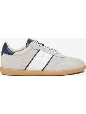 Greyder Erkek Beyaz Mavi Hakiki Deri Sneaker Ayakkabı 6Y1SA18960