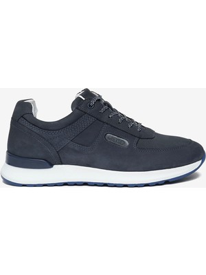 Greyder Erkek Lacivert Hakiki Deri Nubuk Sneaker Ayakkabı 6Y1SA14191N