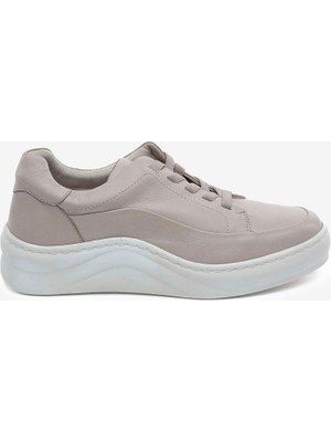Greyder Kadın Vizon Hakiki Deri Casual Ayakkabı 6Y2FA59052