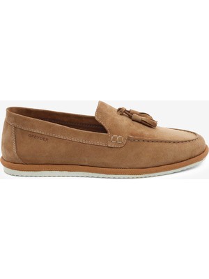 Greyder Erkek Taba Hakiki Deri Loafer Ayakkabı 6Y1LA18330