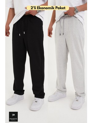 Pavotti Erkek Baggy Eşofman Altı Iki Iplik 2'li Ekonomik Paket