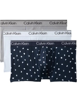 Calvin Klein Erkek Beyaz Calvin Klein Low Rıse Trunk 3pk, 53S Beyaz Erkek 3'lü Boxer