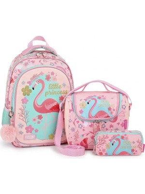 Muggle Flamingo Okul Çantası 3 Lü Set