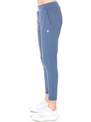 Sportive Wide Sweat Kadın Mavi Günlük Stil Eşofman Altı 712108-Lcv