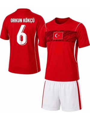 Gladsome Türkiye Fifa 2026 Dünya Kupası Orkun Kökçü Çocuk Forması 2'li Set (Red)