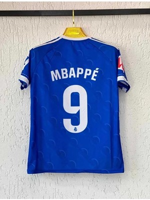 Gladsome Real Madrid 2025/26 Yeni Sezon Kylian Mbappe Deplasman Forması (Mavi)