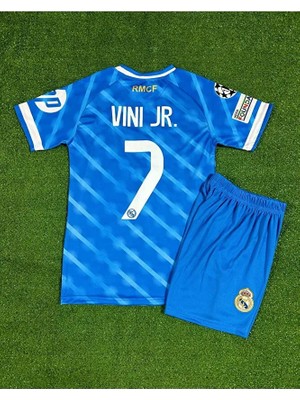 Gladsome Real Madrid 2025/26 Yeni Sezon Vini Jr Alternatif Çocuk Forması ( Blue)