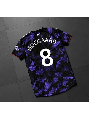 Gladsome Arsenal 2023/24 Yeni Sezon Ødegaard Özel Konsept Forması (Mor)