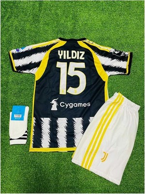 Gladsome Juventus 2023-24 Sezon Kenan Yıldız Iç Saha Çocuk Forması 4'lü Set
