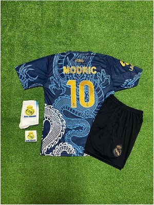 Gladsome Real Madrid 2024/25 Sezonu Luka Modric Dragon Desenli Konsept Çocuk Forması Armalı Set