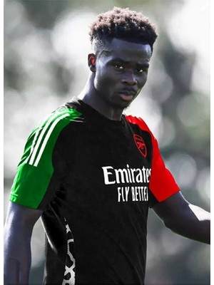 Gladsome Arsenal 2024/25 Yeni Sezon Bukayo Saka Deplasman Forması (Black)