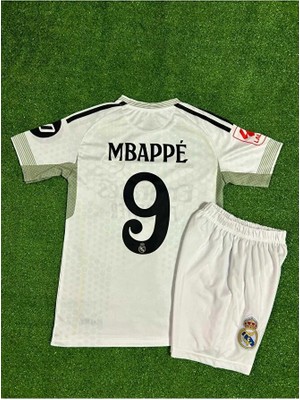 Gladsome Real Madrid 2025/26 Yeni Sezon Kylian Mbappe Iç Saha Çocuk Forması 2'li Set