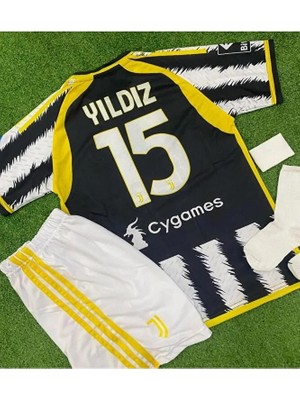 Gladsome Juventus 2023/24 Sezon Kenan Yıldız 15 Numara Çocuk Forması 4lü Set