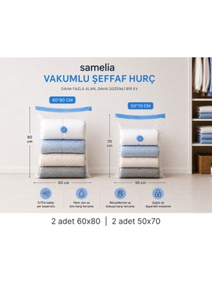 Samelia Vakumlu Hurç Poşet Seti 50 x 70 (2 Adet) , 60 x 80 (2 Adet)