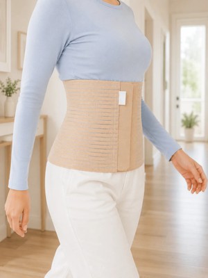 Marsilyan 26 cm Karın Korsesi 4 Kademeli Ayarlanabilir Abdominal Bel Destek Korsesi