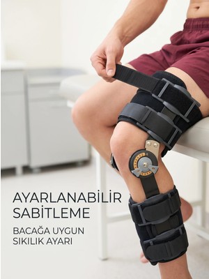 Skygo Açı Ayarlı Dizlik Yan Menteşeli Ayarlanabilir Cırtlı Diz Destek Aparatı