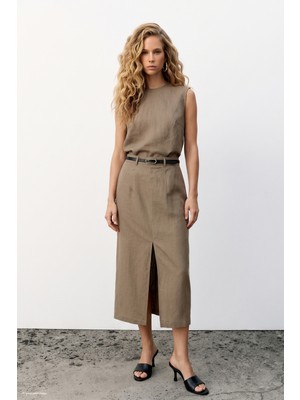 Sateen Sasha Takım - Camel