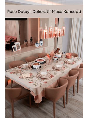 Edora Home Ramazan’a Özel Iftar Sofrası Sunumluk Seti | Rose Detaylı Dekoratif Masa Konsepti