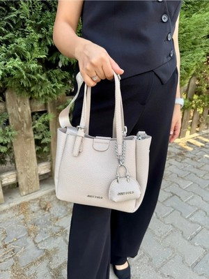 Just Polo Kadın Yeni Sezon 3 Bölmeli Yumuşak Deri Lüks ve Şık Dokunuş El & Omuz Çantası Shoulder Bag