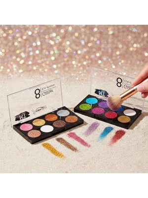 L'ombre 8 Renk Glitter Far Paleti - 2'li Set
