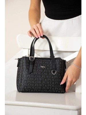 Just Polo Kadın Orijinal Ayarlanabilir Askılı Şık El ve Omuz Çantası Shopper Ebat : 18 x 25 cm