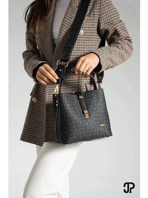 Just Polo Kadın Orta Boy Su Geçirmez Günlük Şık El ve Omuz Çantası Ebat 23 x 18 cm Shoulder Bag
