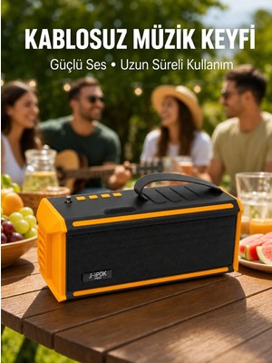 Ruhes Taşınabilir J-Ipox P520 1200 Mah Bluetooth Hoparlör Mikrofonlu Yeni Nesil