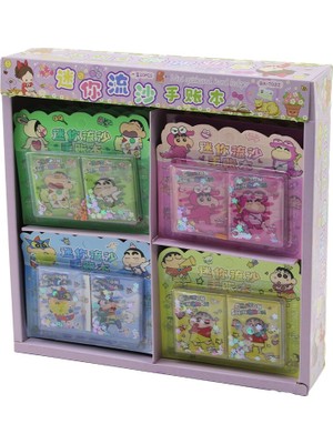 Ttt 2 Adet Mini Not Defteri Seti - Crayon Shin Chan Tasarımlı - 12 Sayfa Sticker - Sulu Kapak