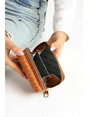 Just Polo Kadın Bol Kartlık ve Kağıt Para Bölmeli Bölmeli Fermuarlı & Kapaklı Cüzdan Shopper