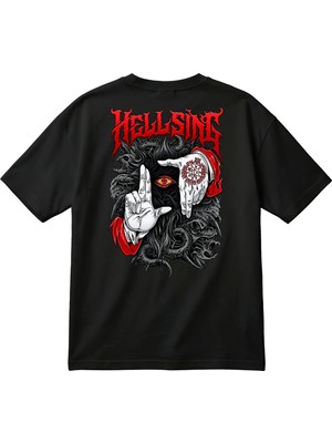 BarsDepo Hellsing Baskılı Unisex Oversize T-Shirt