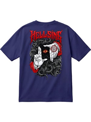 BarsDepo Hellsing Baskılı Unisex Oversize T-Shirt