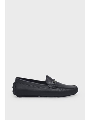 Kanuga Erkek Deri Loafer Ayakkabı Flotter Siyah K-FSC8724