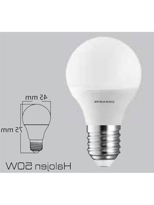 Die Grup Eşdeğer 50W 7W LED Ampul, 3000 Kelvin Sarı Işık, E27 Duy