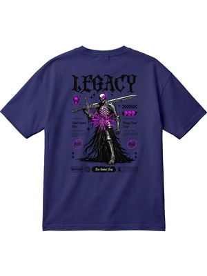 BarsDepo Legacy Baskılı Unisex Oversize Tişört, Premıum Kalite