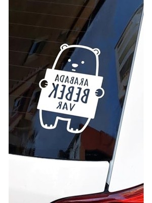 Die Grup Araba ve Laptop Için 16X12 cm Ayıcık Temalı Sticker