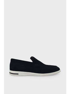 Kanuga Erkek Deri Loafer Süet Siyah K-FSC3294