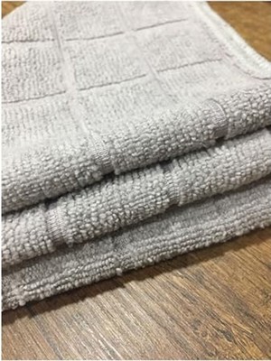 Die Grup Gri Mikrofiber Yer Bezi, 50X50 cm Ölçüsünde 2'li Paket