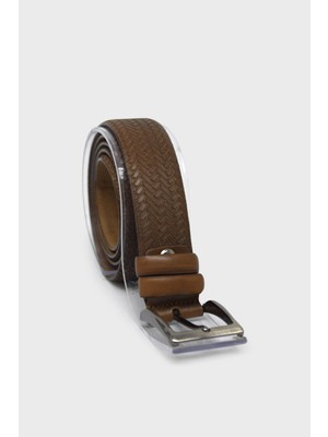 Fosco Erkek Baskılı Kemer Taba FSC1001K