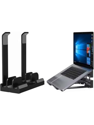 Die Grup Dikey ve Eğimli 3 Slotlu Laptop Standı - Ergonomik Tasarım