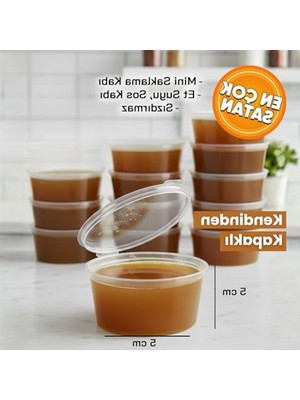 Die Grup Mini Saklama Kabı Seti, 50 Adet, 120 ml Kapasiteli, Sızdırmaz