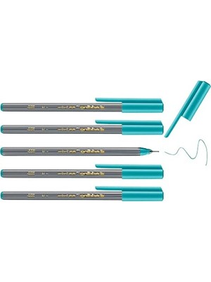 Die Grup 0.3 mm Uçlu Turkuaz Fineliner Kalem - 5 Adet